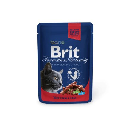 Brit Premium Cat Meet Fillets Beef-Peas 85g
