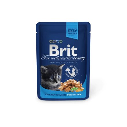 Brit Premium Cat Meet Fillets for Kitten Chicken 24x85g