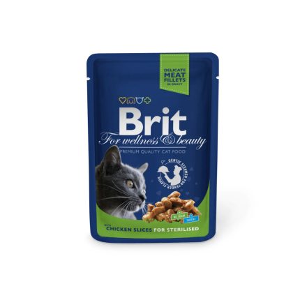 Brit Premium Cat Meet Fillets Sterilised Chicken 85g
