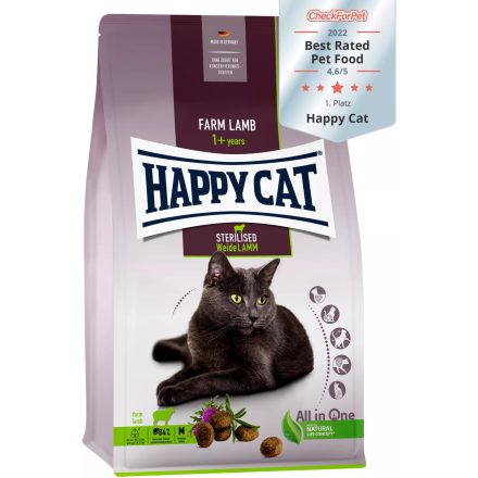 Happy Cat Sterilised Adult Weide-Lamm (Bárány) 10kg
