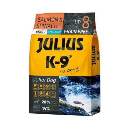 Julius K-9 Utility Dog Salmon&Spinach Adult 10kg - Hypoallergenic 