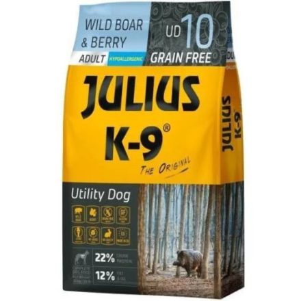 Julius K-9 Utility Dog Wild boar&Berry Adult 10kg - Hypoallergenic 