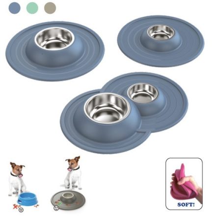 Vitafitt Volcano szilikonos duplaetető inox tállal 49x33x5,5 cm