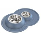 Vitafitt Volcano szilikonos duplaetető inox tállal 49x33x5,5 cm