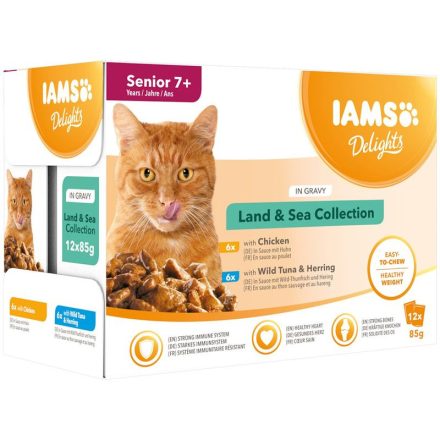 Iams Cat Senior Land&Sea in Gravy 12*85gr