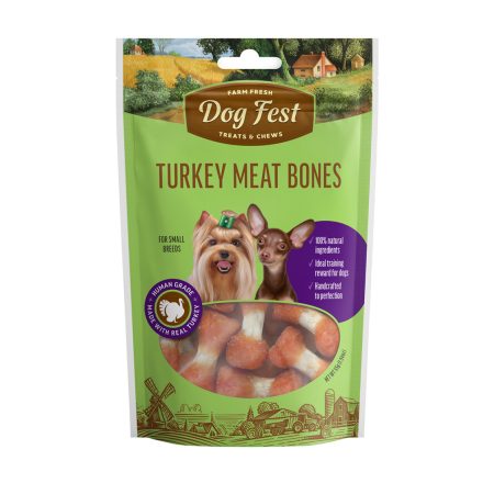 Dog Fest Turkey Meat Bones Small 55g