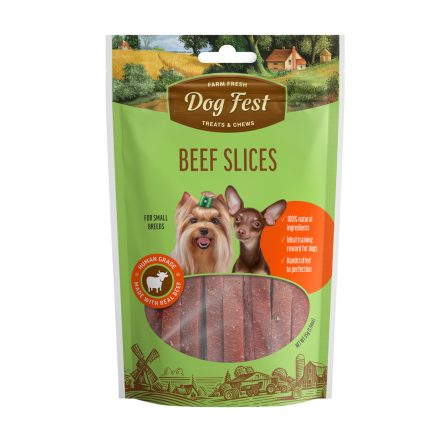 Dog Fest Meat Slice with Beef Small 55g