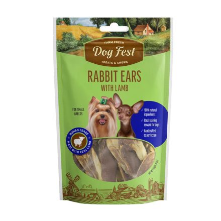 Dog Fest Rabbit Ear with Lamb Small 55g