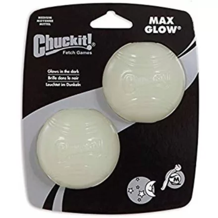 Chuckit Max Glow M 6 cm 2 db-os
