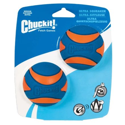 Chuckit Ultra Squeaker Ball M 6 cm 2 db-os