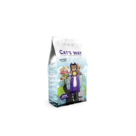   Cats Way Levendula Illatú Macskaalom 5L - Csomósodó Fehér Bentonit