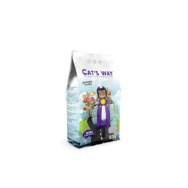   Cats Way Levendula Illatú Macskaalom 10L - Csomósodó Fehér Bentonit