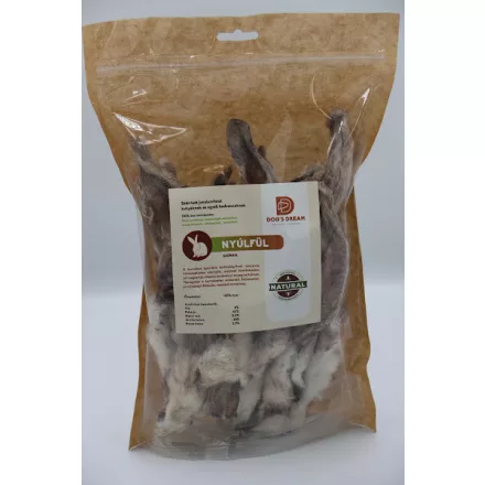 Dog's Dream Szárított Nyúlfül Szőrrel 200g