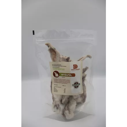 Dog's Dream Szárított Nyúlfül Szőrrel 100g