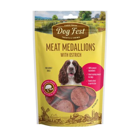 Dog Fest Meat Medallion with Ostrich 90g