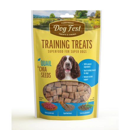 Dog Fest Tréning Kocka Superfood Fürj és Chia mag 90g
