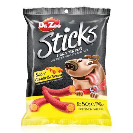 Dr. Zoo Sticks Cheddar és Bacon 50 g