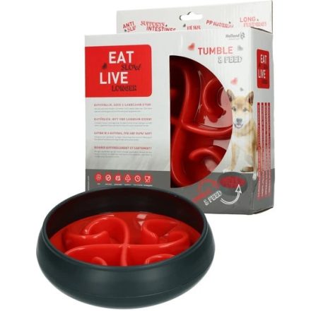 Eat Slow Live Longer Tumble&Feed Red 20cm