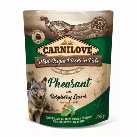 Carnilove Dog Paté Pheasant with Raspberry Leaves-Fácán málnalevéllel 300g