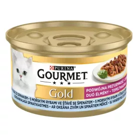   Gourmet Gold Duó Élmény tengeri hal szószban spenóttal 85g