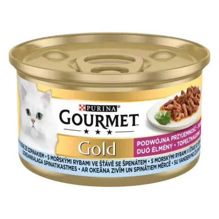 Gourmet Gold Duó Élmény tengeri hal szószban spenóttal 85g