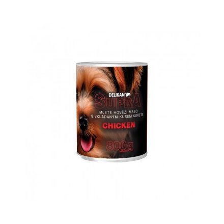 Delikan Supra Dog Active chicken 800g     (100% hústartalom)