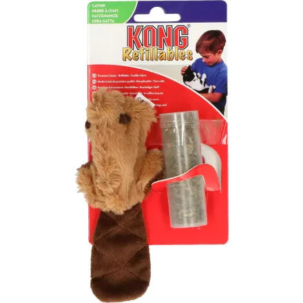 KONG Cat Refillable Catnip Beaver 14cm