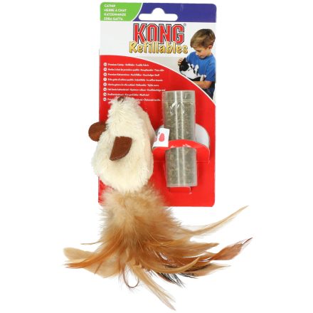 KONG Cat Refillable Catnip Feather Mouse