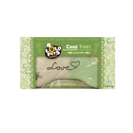 LoloPets Classic Bakery kutyatorta húsos-zöldséges Love 250 g