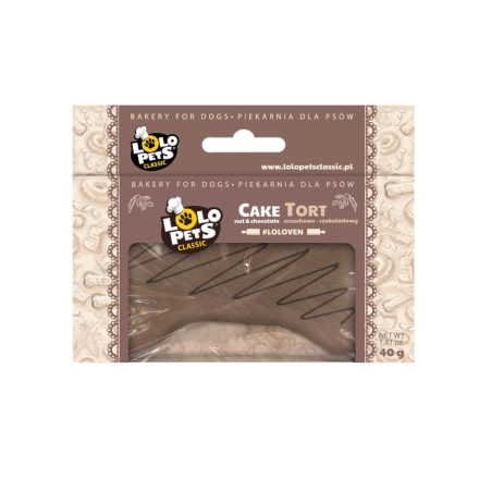 LoloPets Classic Bakery mini kutyatorta mogyorós-csokis 40 g