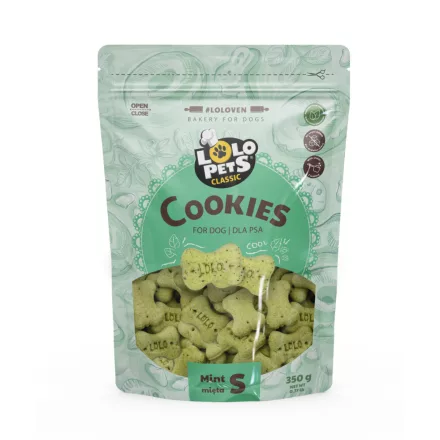 LoloPets Classic Bakery kutyakeksz minicsont mentás 350 g