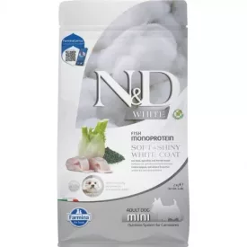  N&D White Dog Tengeri Sügér, Spirulina&Édeskömény Adult Mini 2kg