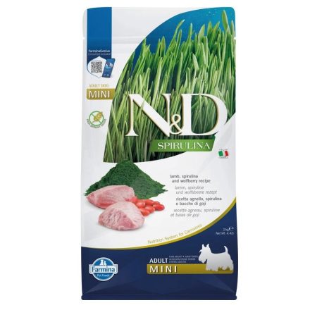N&D Spirulina Dog Bárány Adult Mini 2kg