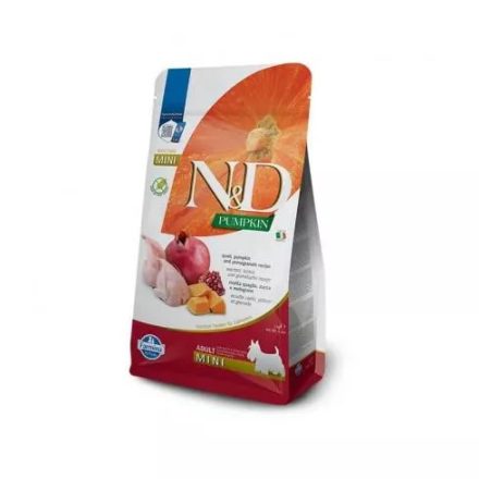 N&D Pumpkin Dog Fürj&Sütőtök,Gránátalma Adult Mini 2kg