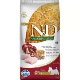N&D Dog Ancestral Grain Adult Mini Csirke&Gránátalma 2,5kg