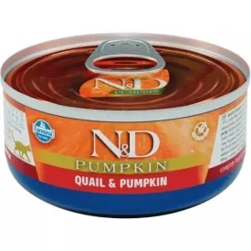 N&D Cat konzerv fürj&sütőtök 70g