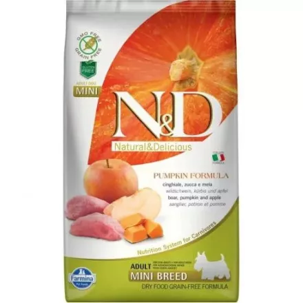 N&D Dog Grain Free Adult Mini Vaddisznó&Alma 7kg