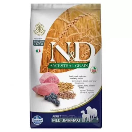 N&D Dog Ancestral Grain Adult Medium/Maxi Bárány&Áfonya 12kg