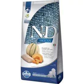   N&D Ocean Dog Tőkehal,Sütőtök&Sárgadinnye Puppy Medium/Maxi 12kg
