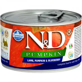   N&D Pumpkin Dog Bárány&Áfonya Sütőtökkel Adult Mini 140gr