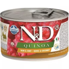 N&D Quinoa Dog Fürj&Kókusz Adult Mini 140g