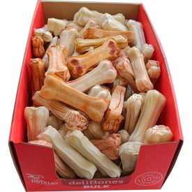   petsUp deliBones vegyes préselt marhabőr rágócsont 11cm 33g / 1db