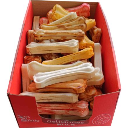 petsUp deliBones vegyes préselt marhabőr rágócsont 11cm 33g / 1db