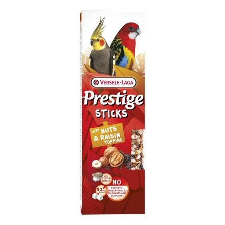 Versele-Laga Prestige Sticks Big Parakeets Nuts/Raisin Dió/Mazsola 2x70g