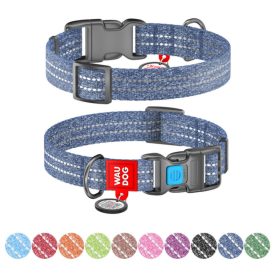   Waudog Re-Pamut Nyakörv QR bilétával, Navy Kék L 25/33-49