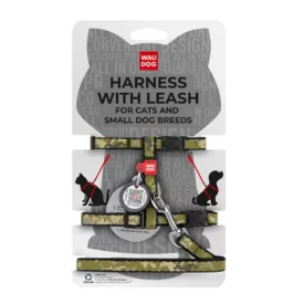   WAUDOG Nylon hám pórázzal XS- es QR kód leolvasó, "Military"