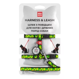   WAUDOG Nylon hám pórázzal QR kód leolvasó, "Avocado" 